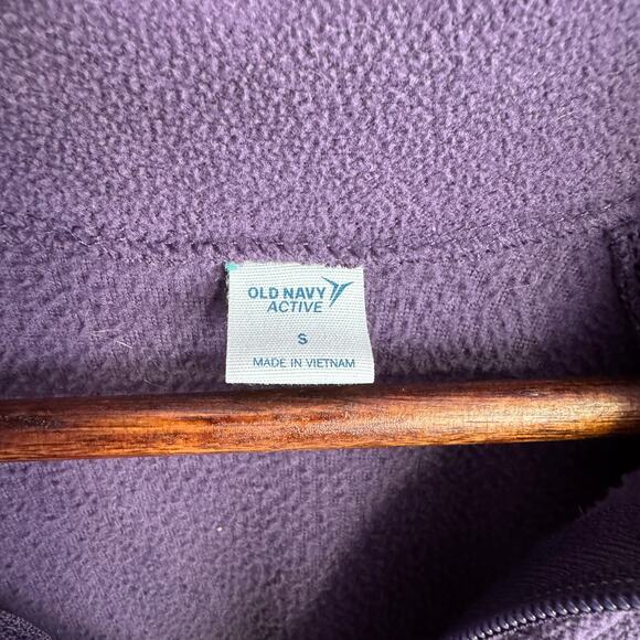 Old Navy Active Size S Purple Fleece Full Zip Jacket Long Sleeve Thumb Holes - Picture 5 of 10